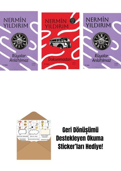 Rüyalar Anlatılmaz (Ciltli) + Dokunmadan (Ciltli) + Rüyalar Anlatılmaz + Okuma Sticker'ları