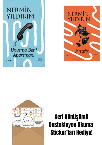 Unutma Beni Apartmanı (Ciltli) + Misafir (Ciltli) + Okuma Sticker'ları