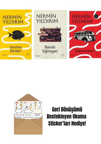 Unutma Dersleri (Ciltli) + Bavula Sığmayan + Dokunmadan + Okuma Sticker'ları
