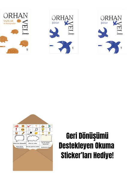 Yazılar ve Konuşmalar + Şiirler (Ciltli) + Şiirler + Okuma Sticker'ları