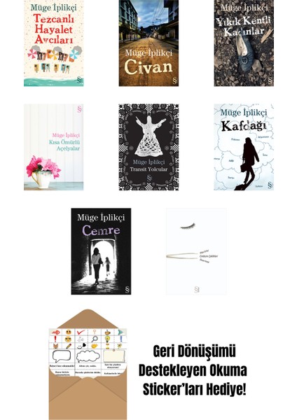 Müge Iplikçi 8 Kitap Set + Okuma Sticker'ları