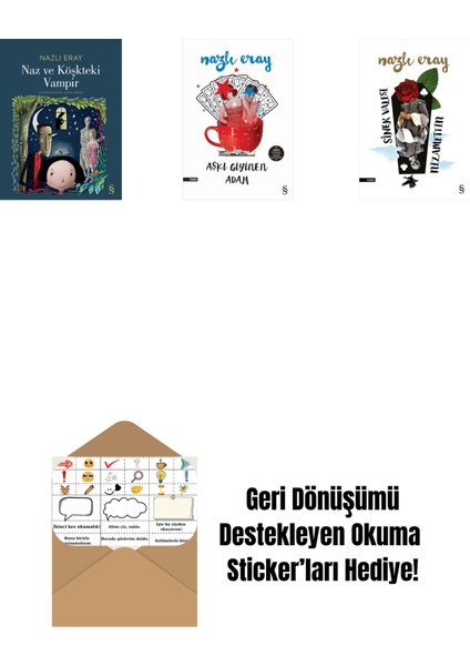 Naz ve Köşkteki Vampir + Aşkı Giyinen Adam + Sinek Valesi Nizamettin + Okuma Sticker'ları