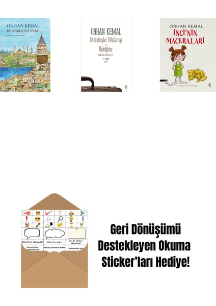 Istanbul Istanbul (Ciltli) + Müfettişler Müfettişi - Üçkâğıtçı (2 Kitap Bir Arada) + Inci'nin Maceraları + Okuma Sticker'ları