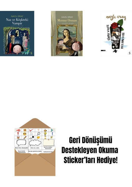 Naz ve Köşkteki Vampir + Mırmır Osman + Sinek Valesi Nizamettin + Okuma Sticker'ları