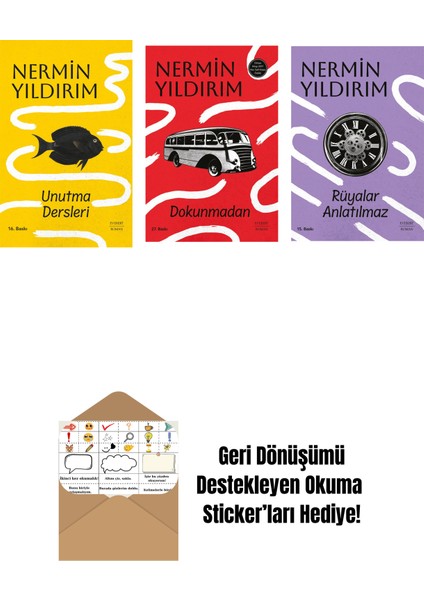 Unutma Dersleri (Ciltli) + Dokunmadan + Rüyalar Anlatılmaz + Okuma Sticker'ları