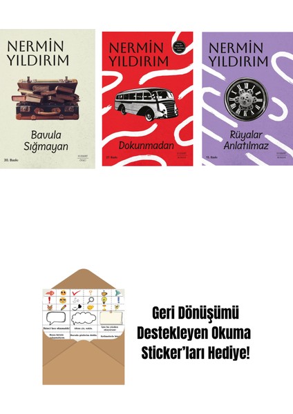 Bavula Sığmayan + Dokunmadan + Rüyalar Anlatılmaz + Okuma Sticker'ları