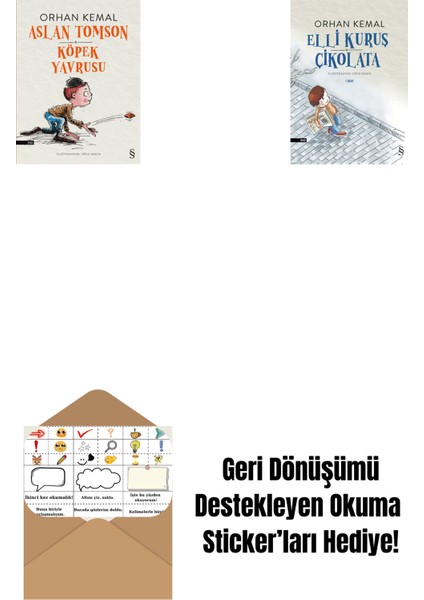 Aslan Tomson - Köpek Yavrusu + Elli Kuruş Çikolata + Okuma Sticker'ları