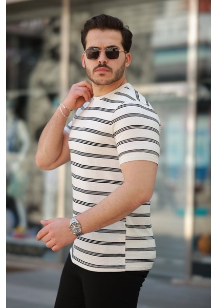 Erkek Çizgili Kısa Kollu T-Shirt fiyatları
