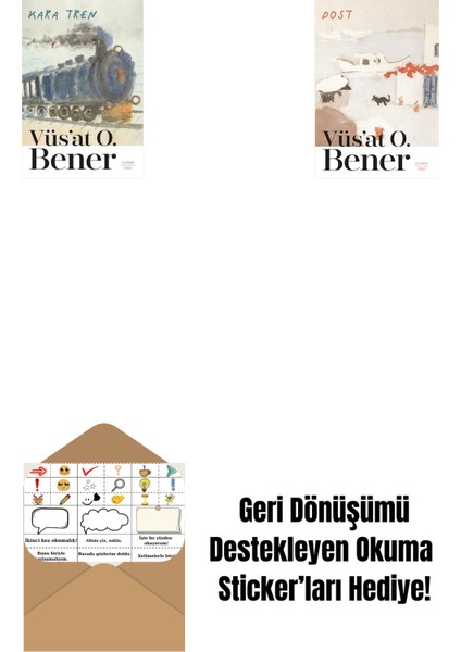 Kara Tren + Dost + Okuma Sticker'ları