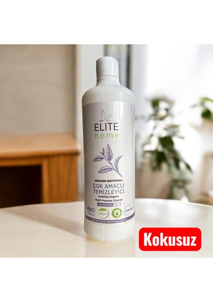 Organik ve Vegan Sertifikalı Çok Amaçlı Konsantre Genel Temizleyici 750 ml Kokusuz