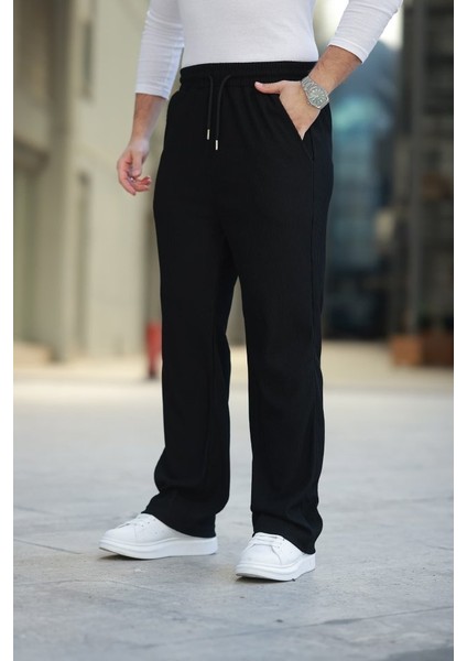 Erkek Bağcıklı Pileli Baggy Pantolon