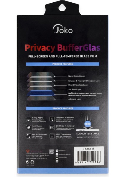 Apple iPhone 14 Buffer Hayalet Cam Ekran Koruyucu