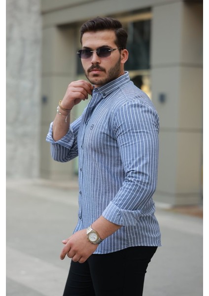 Erkek Çizgili Uzun Kollu Gömlek fiyatları