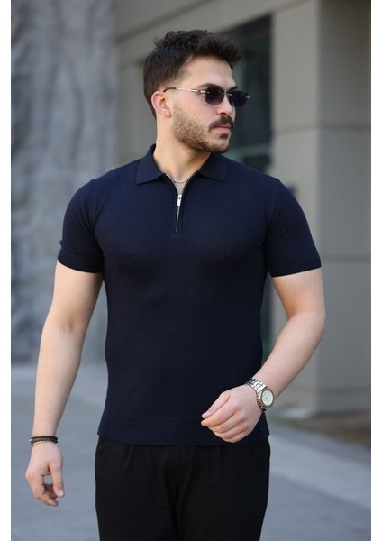 Erkek Viskon Kumaş Polo Yaka Tişört