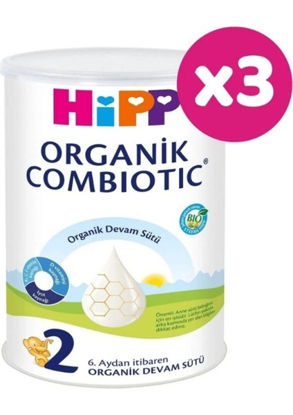 Hipp 2 Organik Combiotic Devam Sütü 350 gr X3 Adet