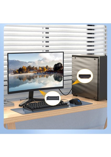 HDMI To Displayport Çevirici Kablo ( 1.8 Metre) HDMI Kablo To Display Port Dp 4K Hdr
