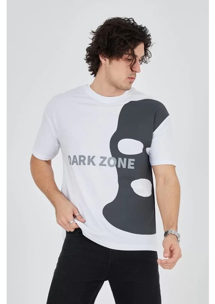 Erkek Baskılı T-Shirt - Beyaz modelleri