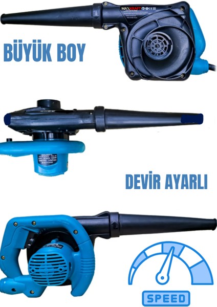 Profesyonel Büyük Boy Güçlü Hava Üfleme Makinesi Devir Ayarlı