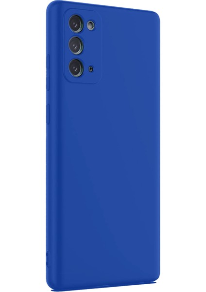 Samsung Galaxy Note 20 Kılıf First Silikon - Mavi Dsdrn