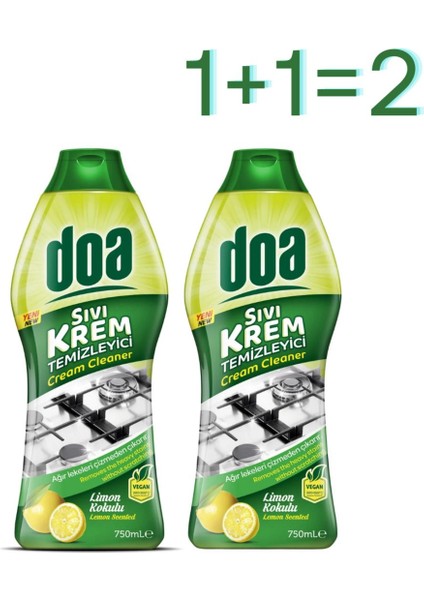 Mineralli Sıvı Krem Limon / 750 ml x 2 Paket