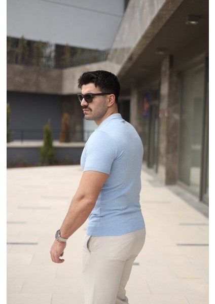 Erkek Polo Yaka Fermuar Detaylı Tişört modelleri