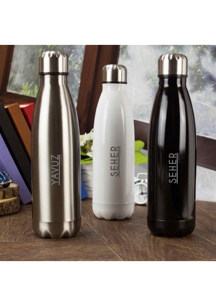 Kişiye Özel Şişe Tasarımlı Çelik Termos - 500 ml