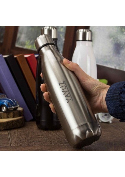 Kişiye Özel Şişe Tasarımlı Çelik Termos - 500 ml modelleri
