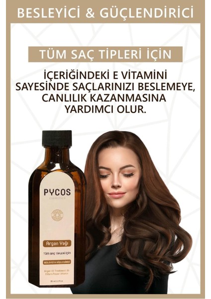 Pycos Argan Yağı 95 Ml, Yıpranmış ve Yavaş Uzayan Saçlara Özel Besleyici Bakım Yağı fiyatları