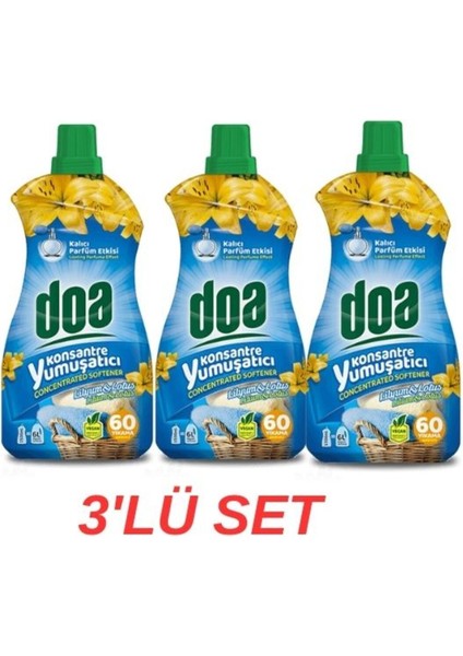 Doa Konsantre Yum. Lili Lotus Çiçeği / 1500 Ml. 3'lü Set