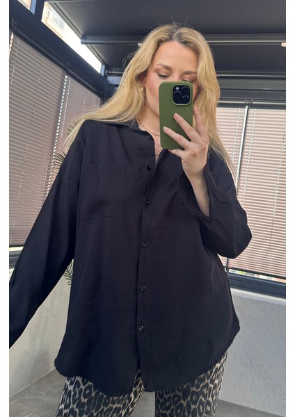 Siyah Tek Cepli Tensel Gömlek indirimleri