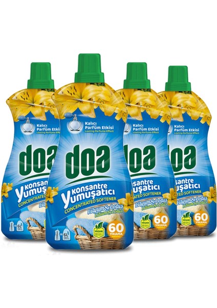 Doa Konsantre Yumuşatıcı Lilyum & Lotus 1500 ml X4 Adet fiyatları