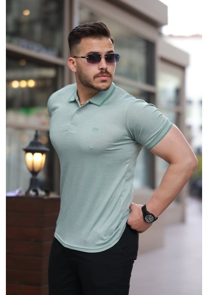 Erkek Yakalı Kagi Kumaş Kısa Kollu T-Shirt modelleri