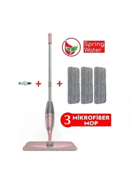 Miomi Sprey Mop 300CC Su Hazneli Pratik Temizlik 3 Adet Mop