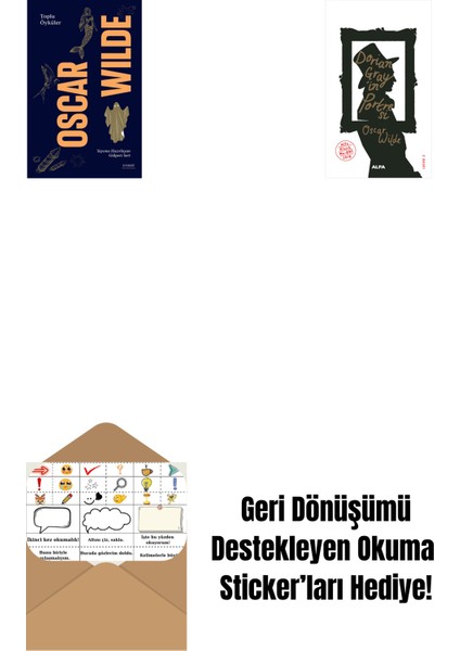 Oscar Wilde - Toplu Öyküler (Ciltli) + Dorian Gray'in Portresi + Okuma Sticker'ları