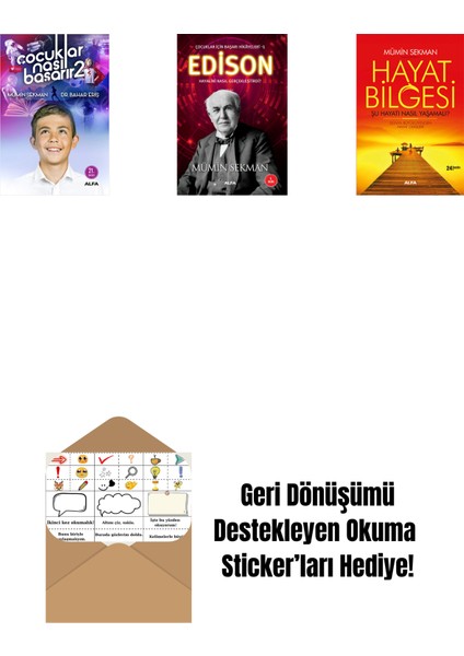 Çocuklar Nasıl Başarır 2 + Edison + Hayat Bilgesi + Okuma Sticker'ları