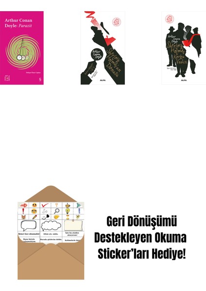Everest Açıkhava 37 - Parazit + Sherlock Holmes'un Dönüşü + Sherlock Holmes - Korku Vadisi + Okuma Sticker'ları