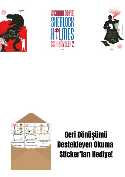 Kayıp Dünya + Sherlock Holmes - Bütün Hikayeler 2 + Sherlock Holmes'un Son Görevi + Okuma Sticker'ları