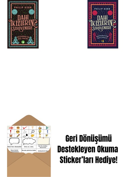 Dahi Ikizlerin Serüvenleri - Faizabad'ın Beş Fakiri + Dahi Ikizlerin Serüvenleri - Akhenaten Macerası + Okuma Sticker'ları