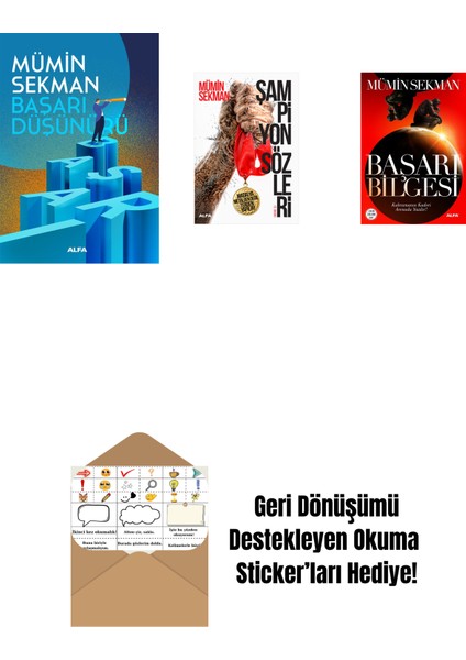 Başarı Düşünürü + Şampiyon Sözleri + Başarı Bilgesi + Okuma Sticker'ları