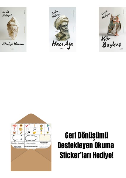 Aleviye Hanım + Hacı Ağa + Kör Baykuş + Okuma Sticker'ları