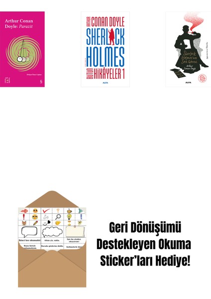 Everest Açıkhava 37 - Parazit + Sherlock Holmes - Bütün Hikayeler 1 (Ciltli) + Sherlock Holmes'un Son Görevi + Okuma Sticker'ları