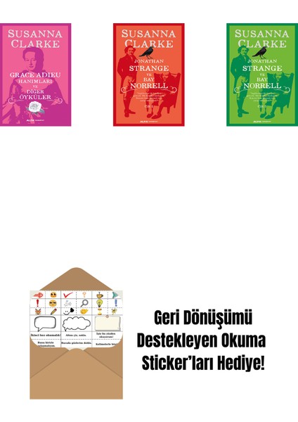 Grace Adieu Hanımları ve Diğerleri + Jonathan Strange ve Bay Norrell - 1 + Jonathan Strange ve Bay Norrell - 3 + Okuma Sticker'ları