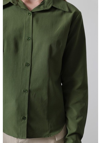 Basic Gömlek - Koyu Haki fırsatları
