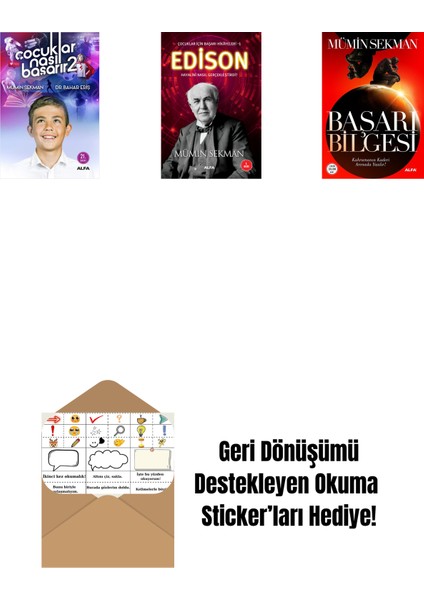 Çocuklar Nasıl Başarır 2 + Edison + Başarı Bilgesi + Okuma Sticker'ları