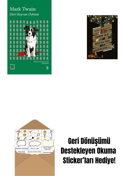 Everest Açıkhava 41 - Dört Hayvan Öyküsü + Adem ile Havva’nın Güncesi + Okuma Sticker'ları