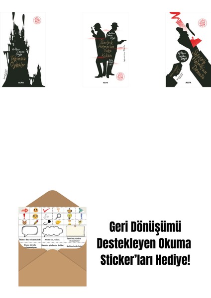 Tekinsiz Öyküler + Sherlock Holmes’un Vaka Kitabı + Sherlock Holmes'un Dönüşü + Okuma Sticker'ları