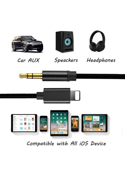 iPhone Lightning To 3.5mm Ses Çevirici Aux Kablo Aktarım Kulaklık Dönüştürücü Uyumlu fiyatları