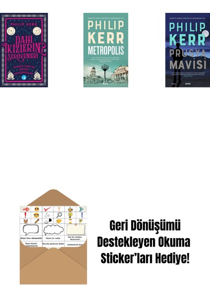 Dahi Ikizlerin Serüvenleri - Cengiz Han’ın Mezar Soyguncuları + Metropolis + Prusya Mavisi + Okuma Sticker'ları