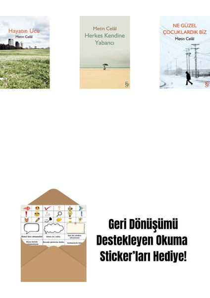 Hayatın Ucu + Herkes Kendine Yabancı + Ne Güzel Çocuklardık Biz + Okuma Sticker'ları