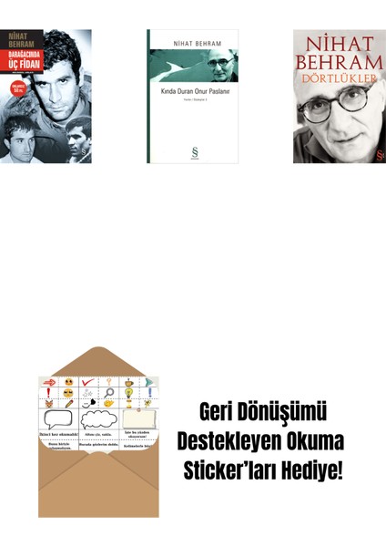 Darağacında Üç Fidan (Ciltli) + Kında Duran Onur Paslanır + Dörtlükler + Okuma Sticker'ları